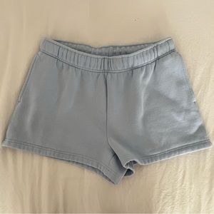 TNA Light Blue Cozy Fleece Boyfriend Shorts Size Small